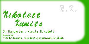 nikolett kumits business card